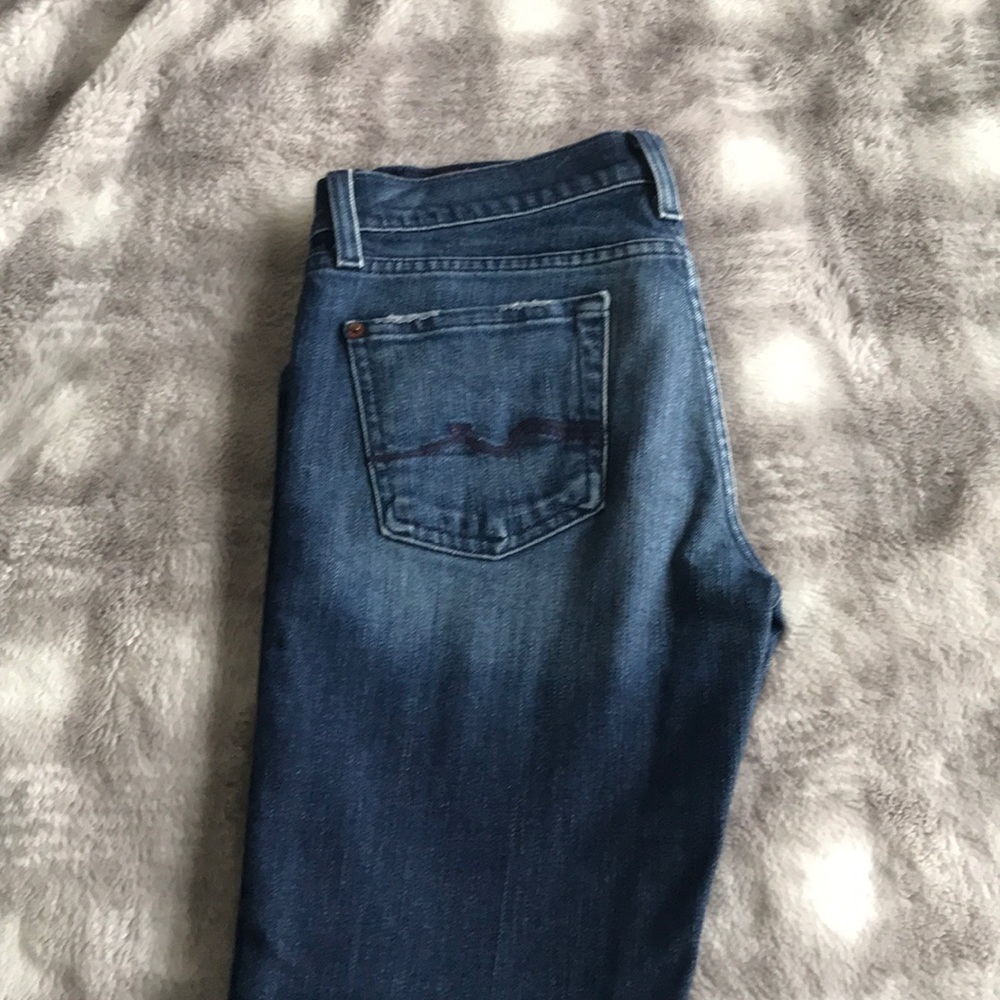 7 For All Mankind Dark denim Wide-leg Jeans - Picture 4 of 4
